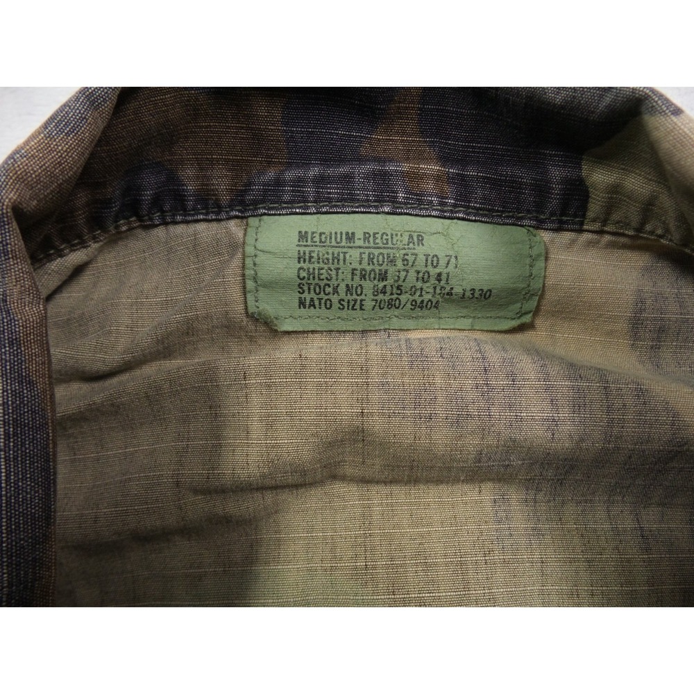 Military Coat Mens Size Medium Regular Green Woodland Camo BDU Combat Marines - Picture 12 of 13